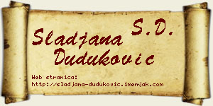 Slađana Duduković vizit kartica